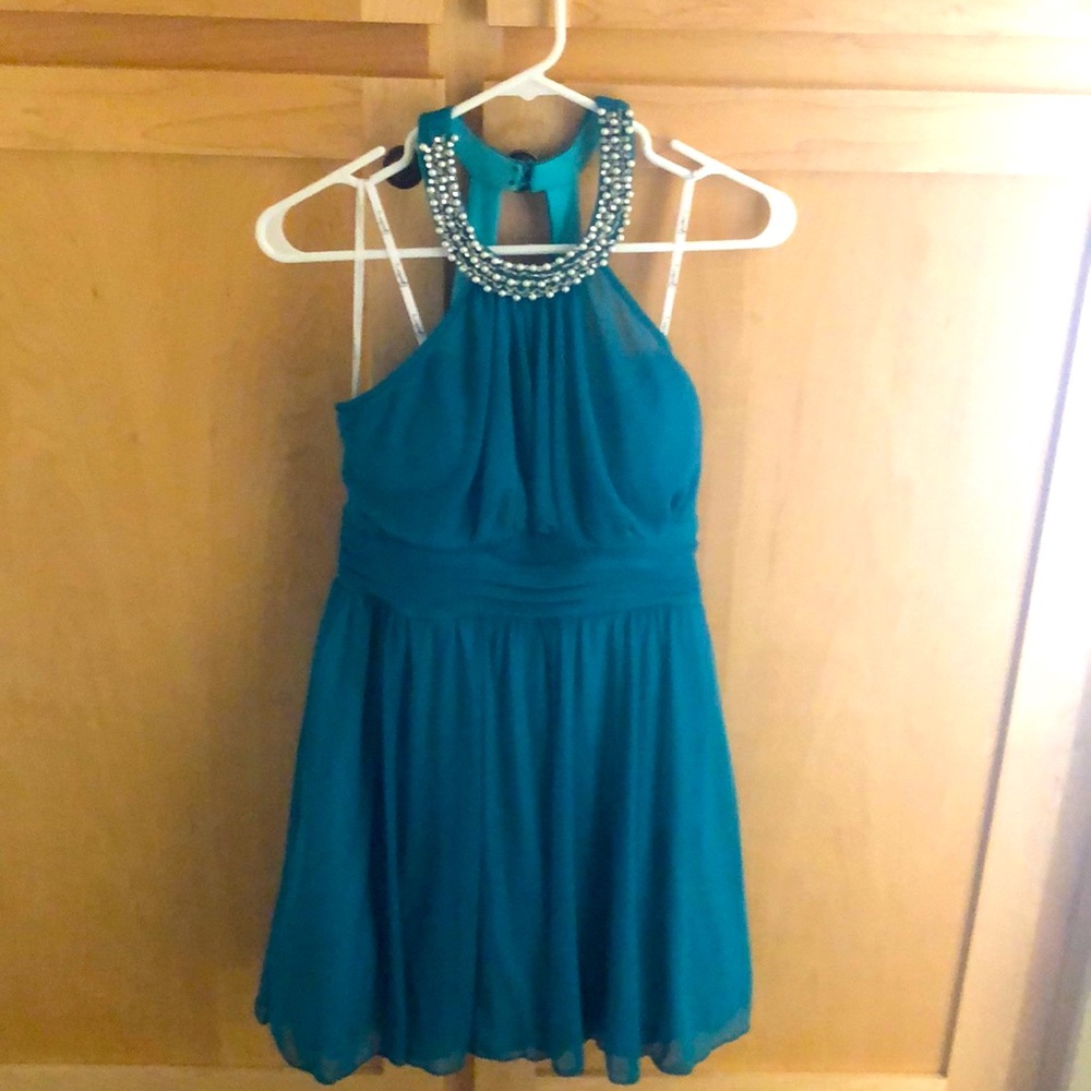 Turquoise High Neckline Dress from Windsor